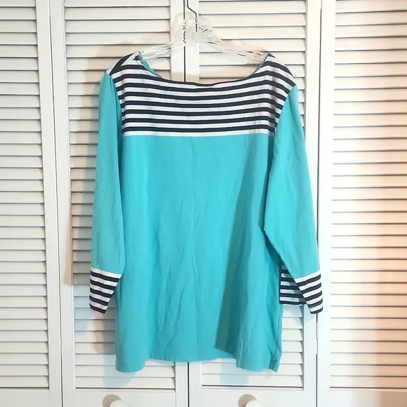 Ruby Rd. Turquoise Top - Picture 2 of 5